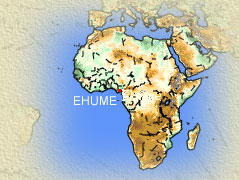 Africa Map with Ehume Location